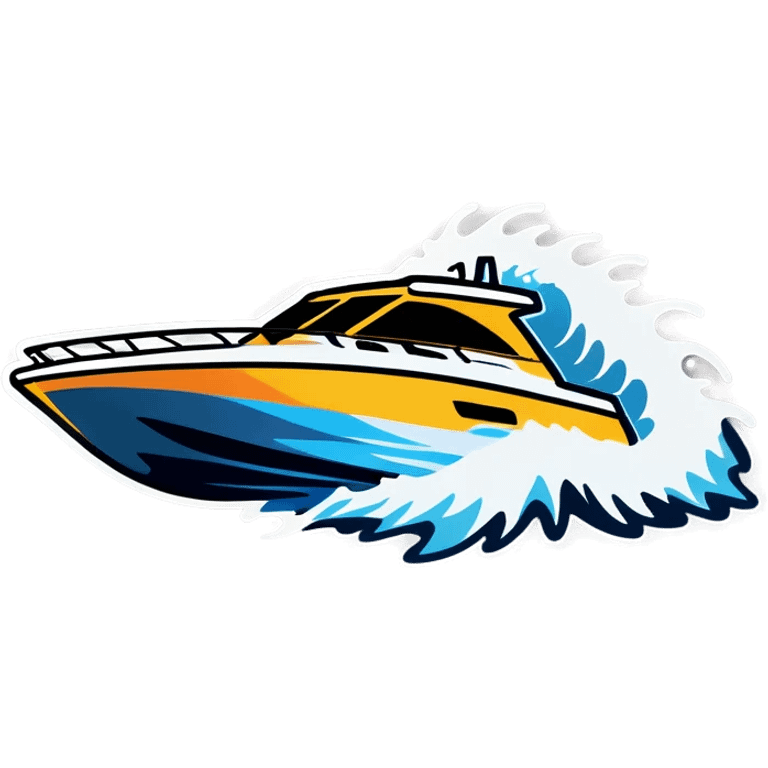 sport boat over wave emoji