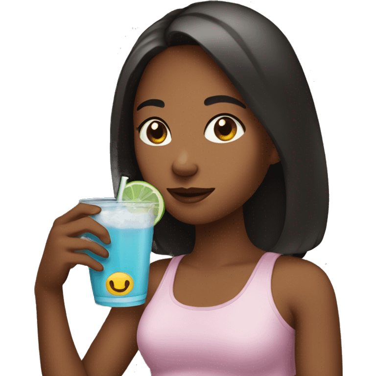 girl holding a drink  emoji