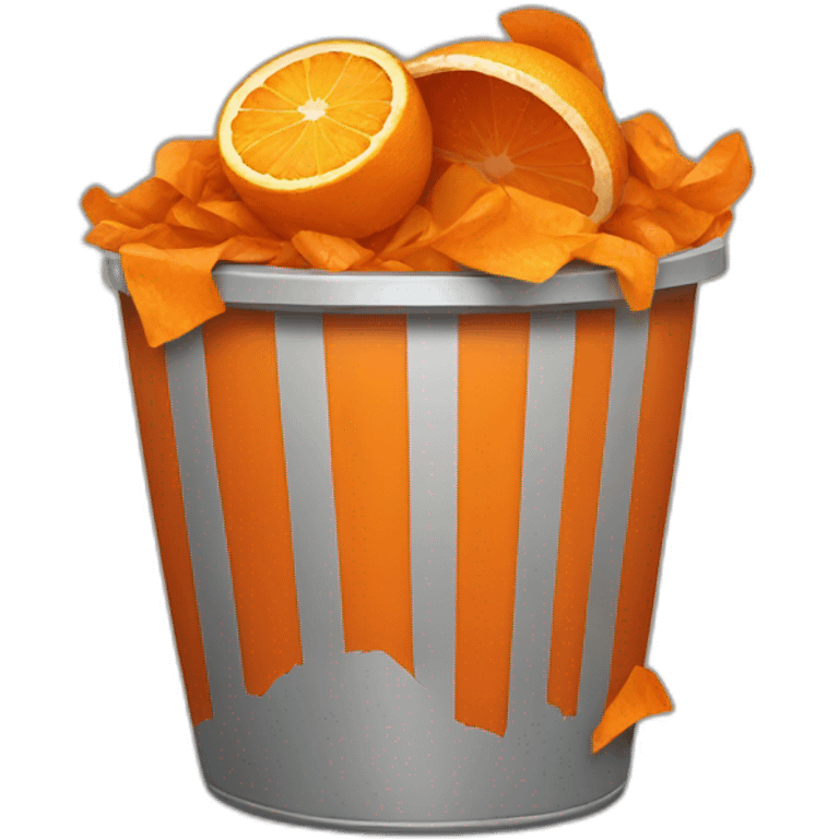 orange trash emoji