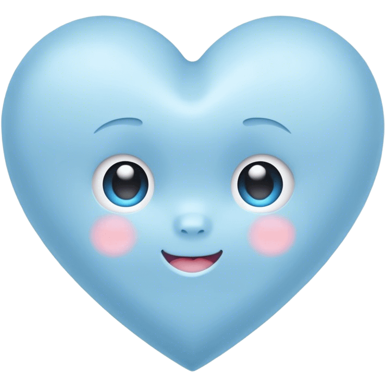 Pastel baby blue heart emoji