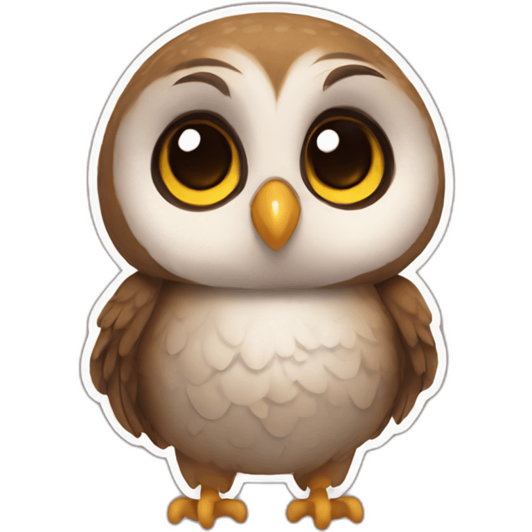 cute owl, chibi emoji