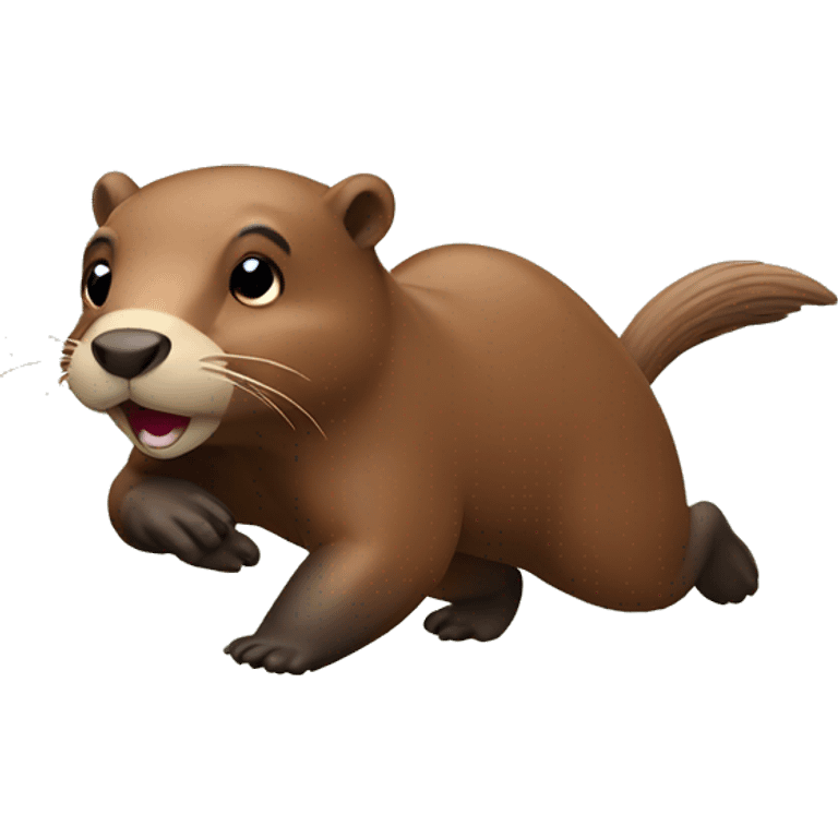 Running beaver  emoji