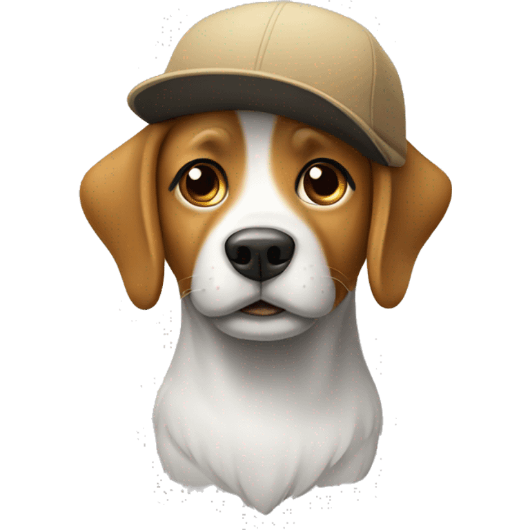 Dog whith cap emoji