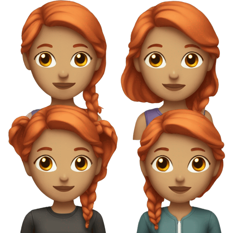 Two girls with red hair emoji