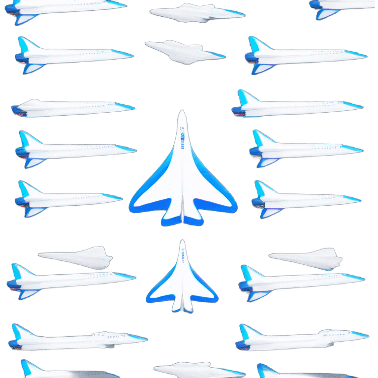 Concorde plane with blue afterburners emoji