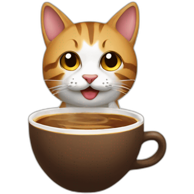 gato tomando café emoji