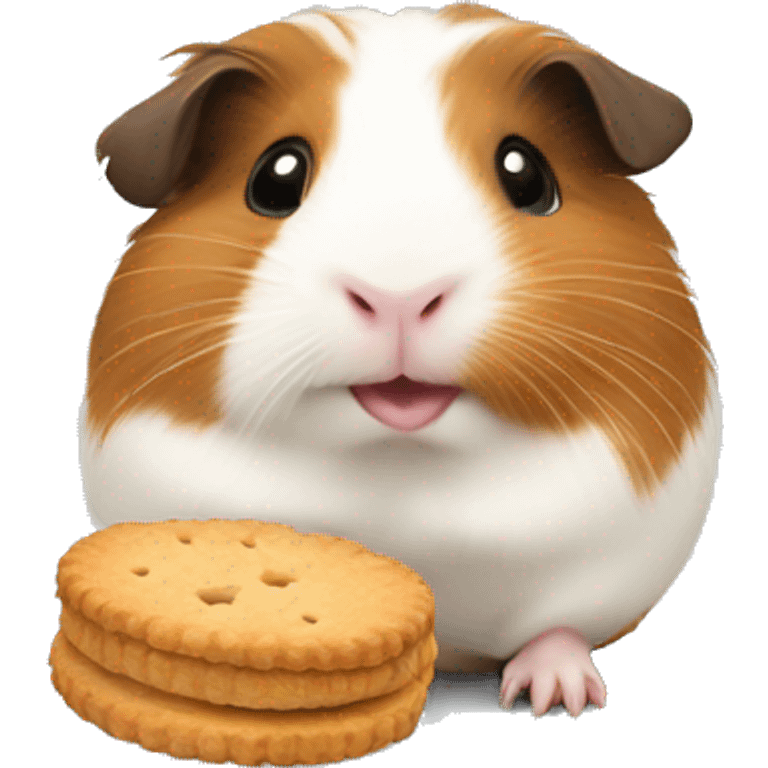 Guinea pig with a biscuit  emoji