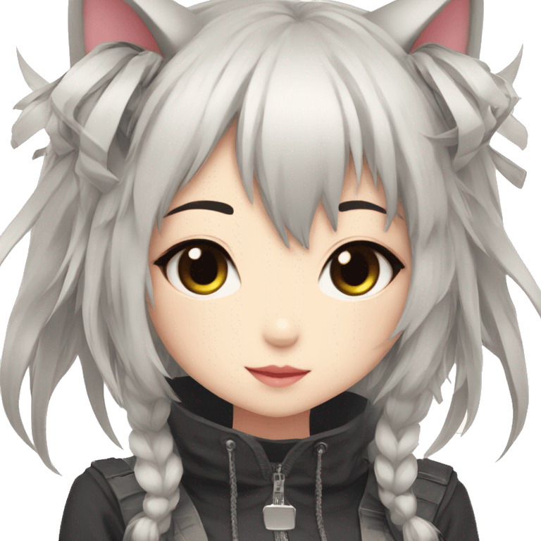 Edgy Kawaii Cute Cool Beautiful Elegant Pretty Anime Catgirl emoji