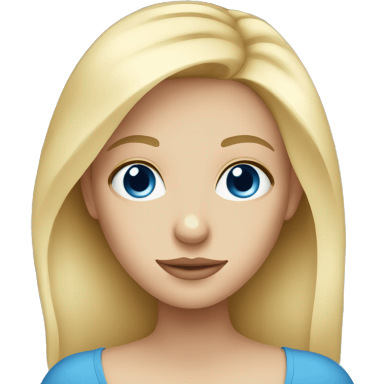 Blue eyed blonde with little nose  emoji