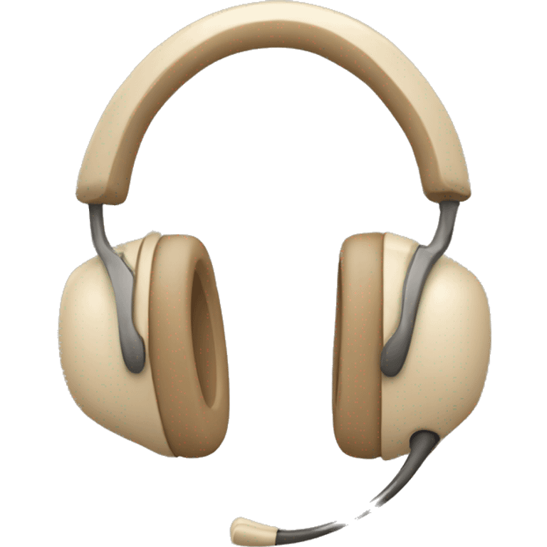 beige headset emoji