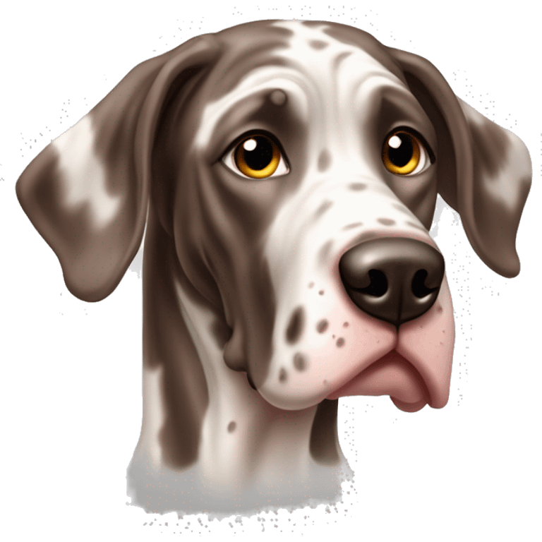 full bodied Chocolate Merle great dane emoji