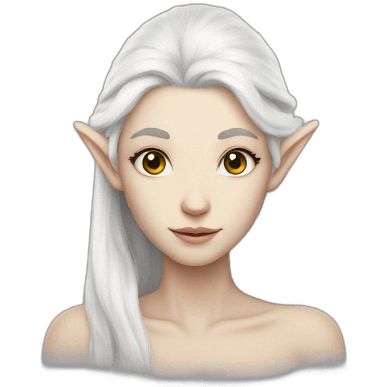 white hair pale elf emoji