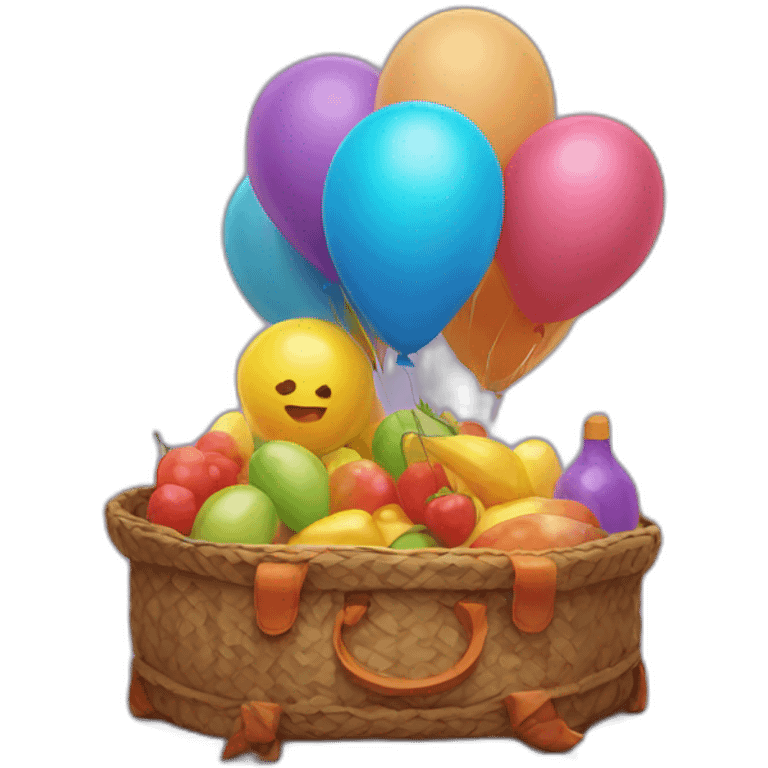 colorful balloon still life emoji