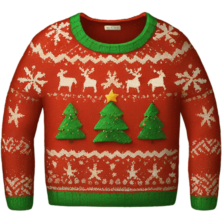 Ugly Christmas sweater emoji