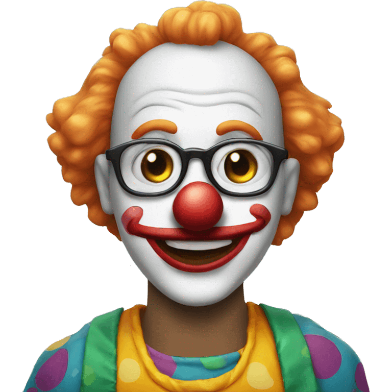 clown with unglass emoji