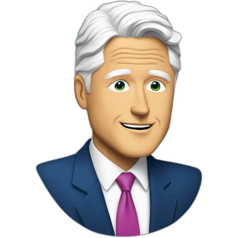 bill clinton with pansexual flag emoji