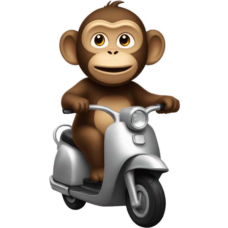 fat monkey on a scooter  emoji