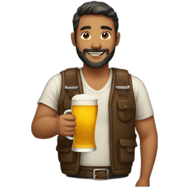 man holding beer emoji