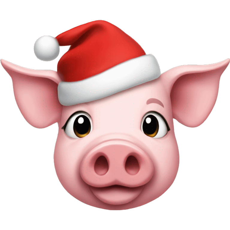 pig with santa hat emoji