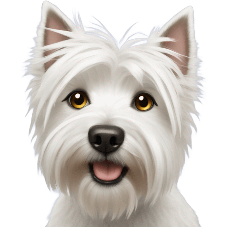 westie with bed hair emoji