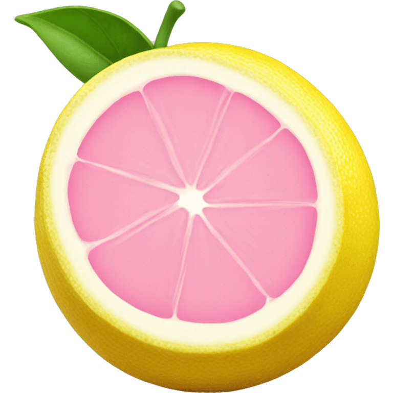 Pretty pink lemon emoji