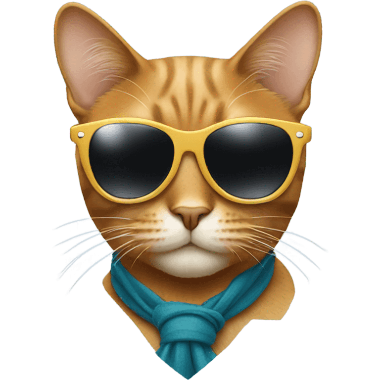 Cat with sunglasses emoji