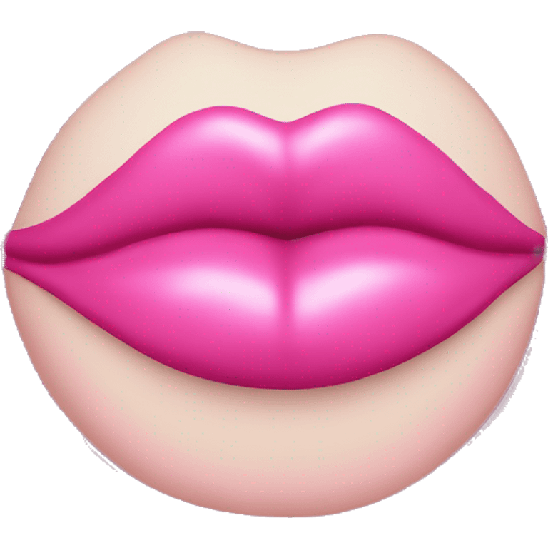 Pink kiss emoji