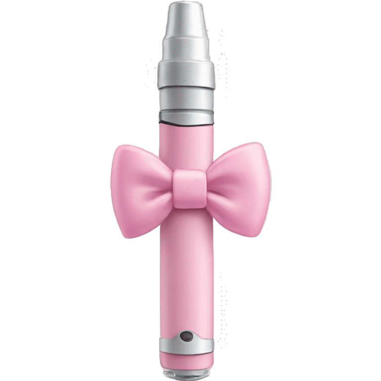 Slim Pastel pink vape with pastel pink bow  emoji