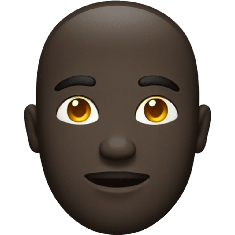 un homme noir avec une tête d’oeuf emoji