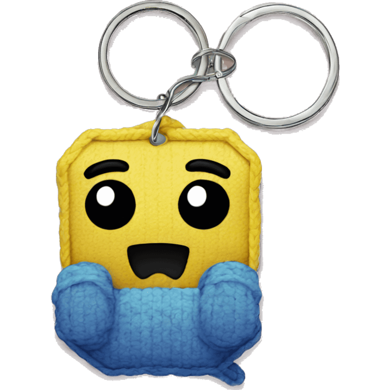 Box stitch keychain emoji