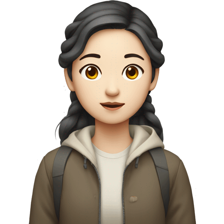 korean girl in mid-20s with long  emoji