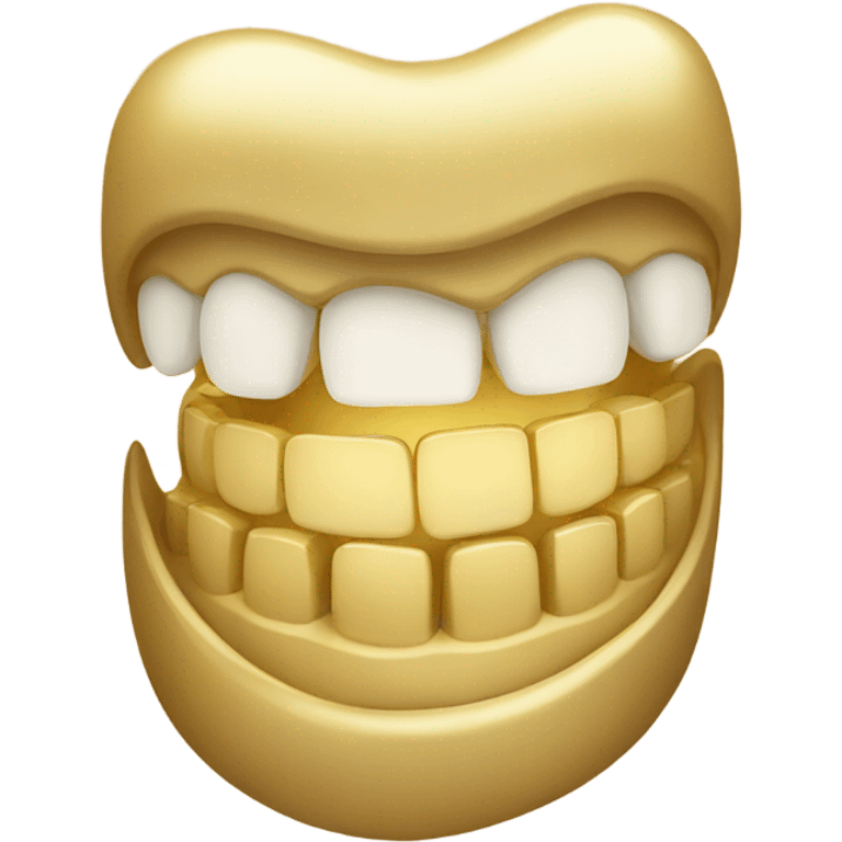 golden smiling tooth emoji