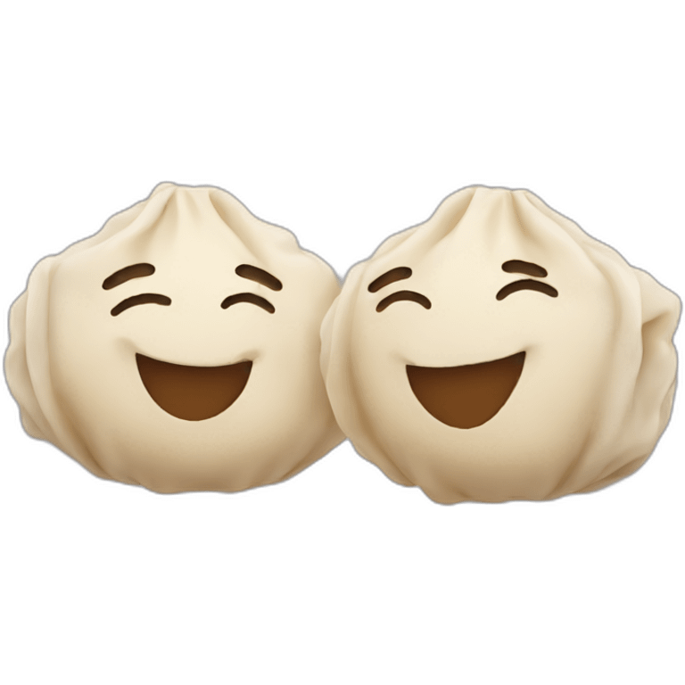 Two dumplings smile emoji