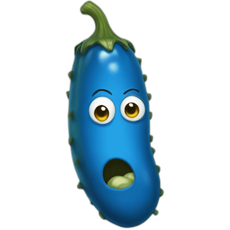 blue-pickle emoji