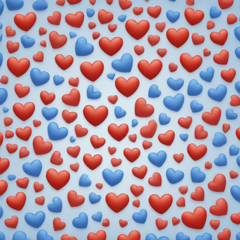 Red and blue heart  emoji