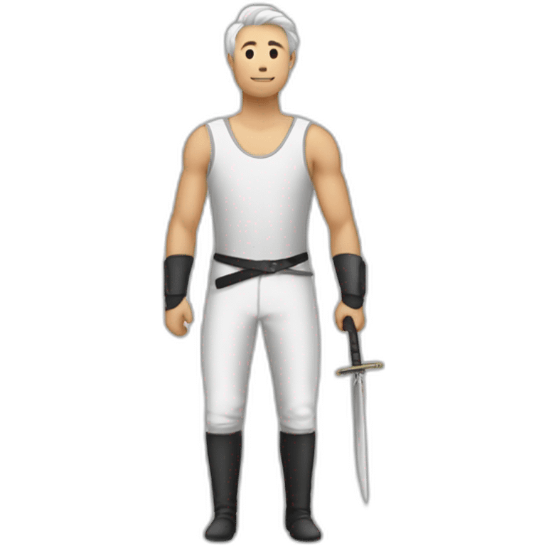 Homme épée dans le pantalon emoji