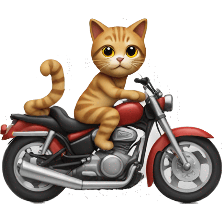 Cat riding a motorcycle  emoji