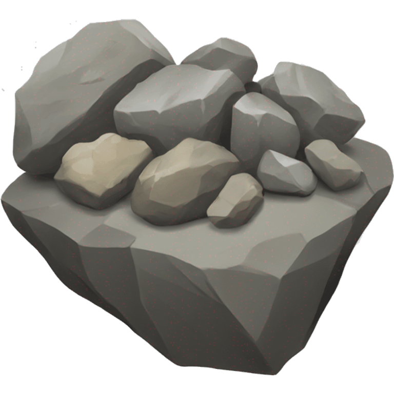 Stones and rocks crest emoji