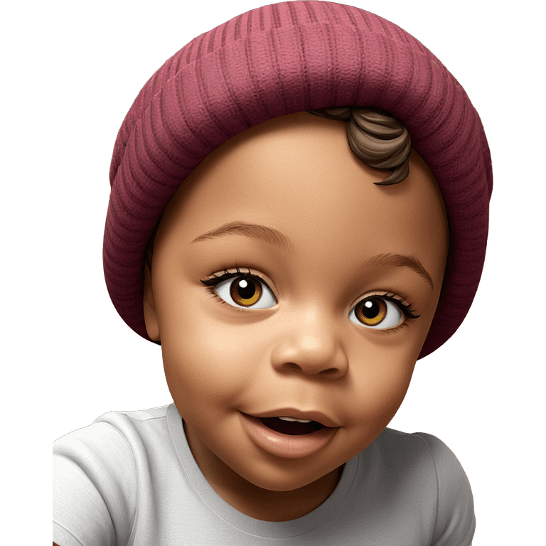 girl in hat portrait indoors emoji