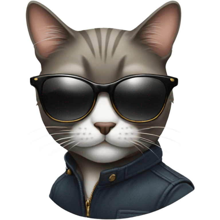 Cat with sunglasses emoji