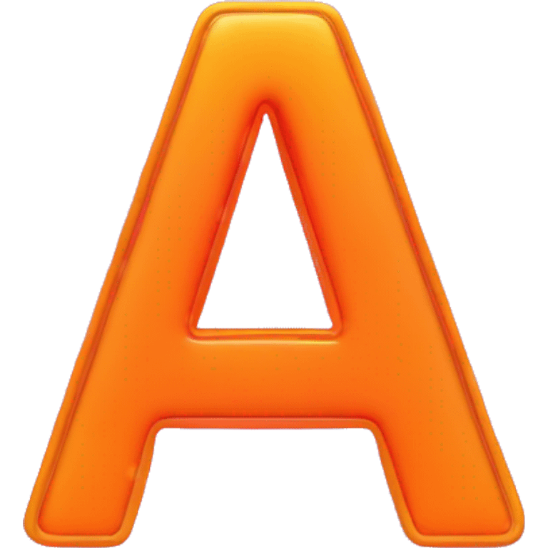 Letter A - Z in neon light color orange emoji