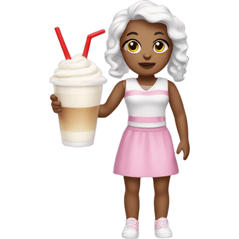 Doll with a milkshake emoji