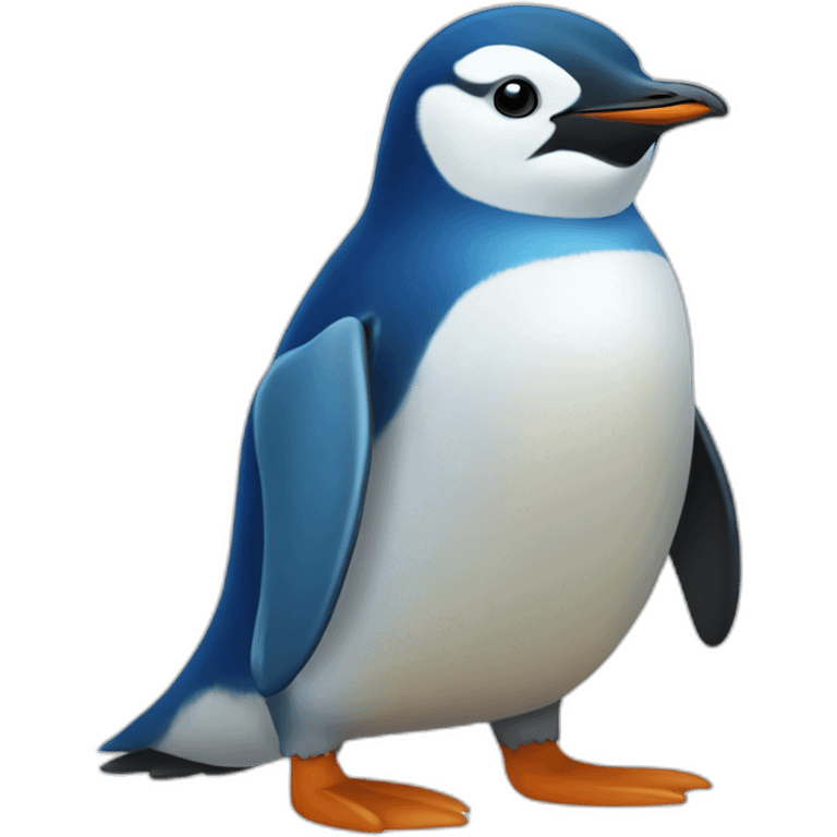 kawaï blue penguin emoji