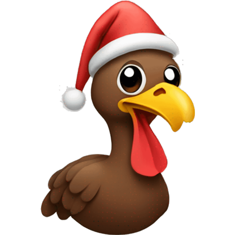 turkey with a christmas hat emoji  emoji