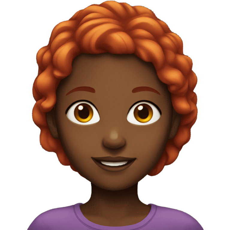 Red hair black girl emoji