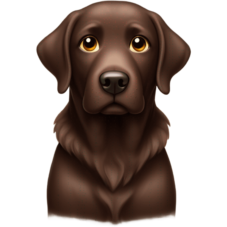 Chocolate lab freezing cold emoji