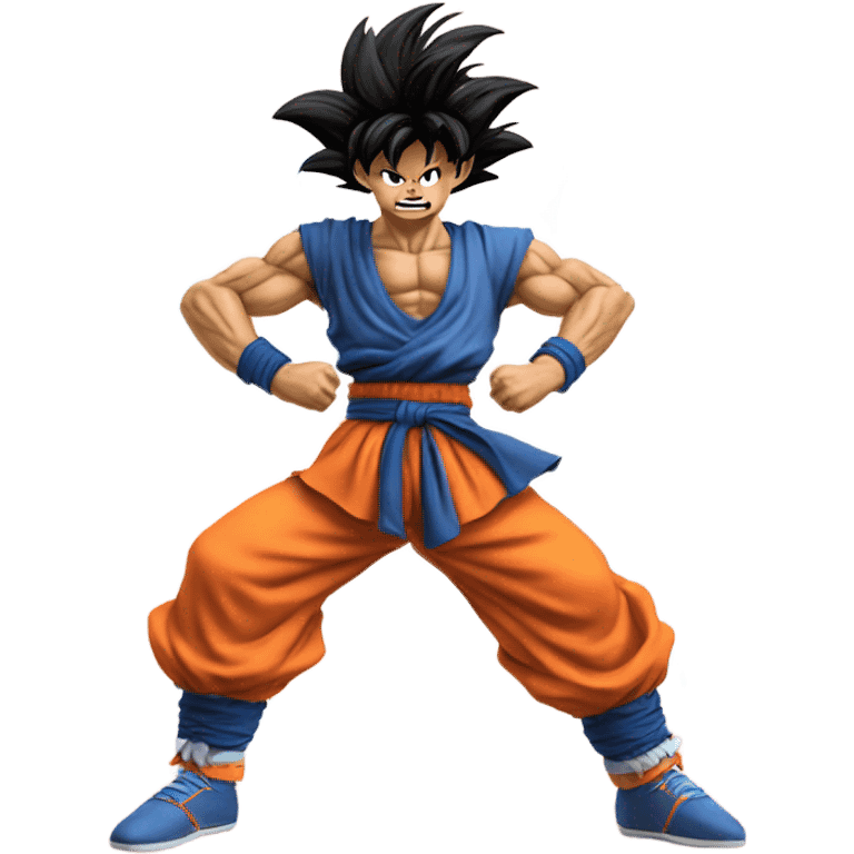 Son Goku dancing like in the 80s emoji