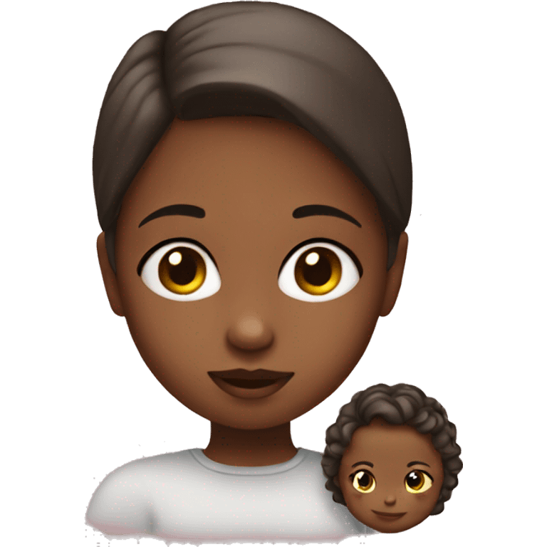 Girl with a baby emoji