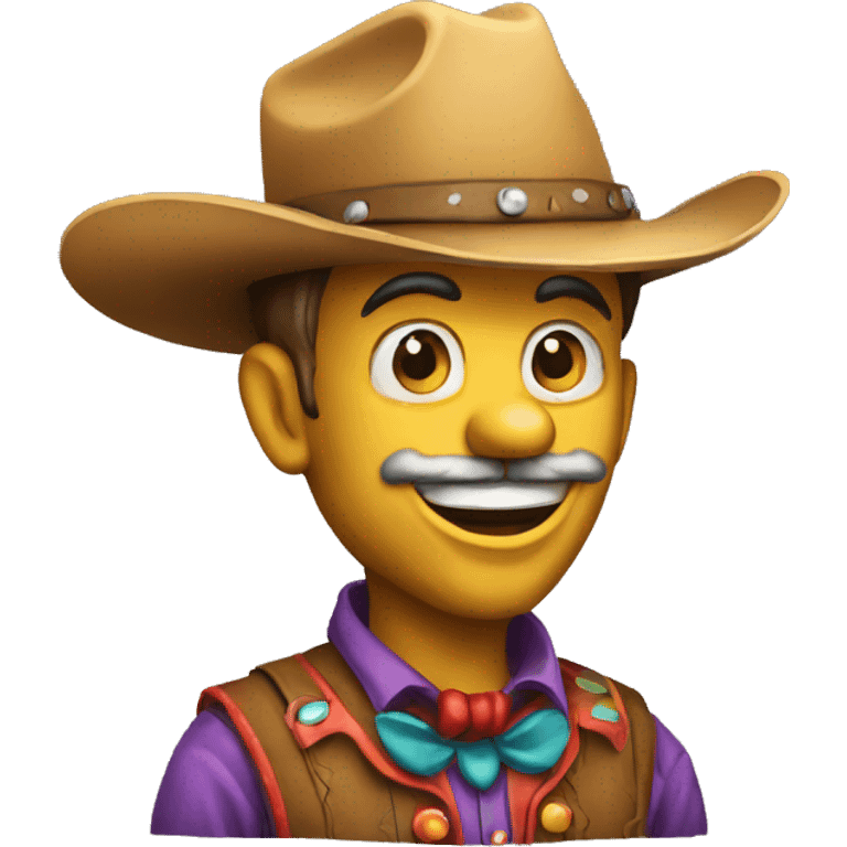 Cowboy clown emoji