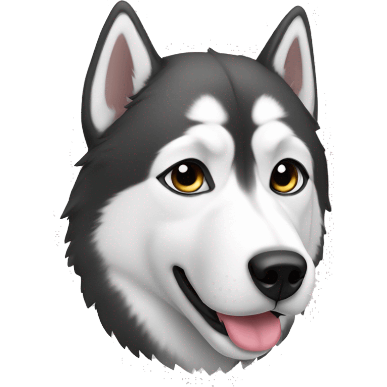 Husky siberiano blanco y negro emoji